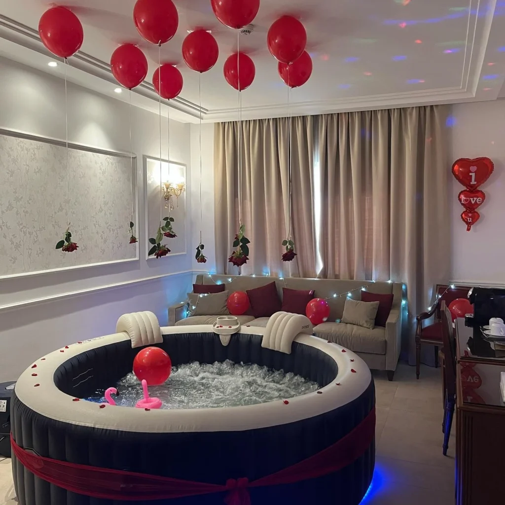 spa à domicile au Maroc avec ambiance romantique et jets massants